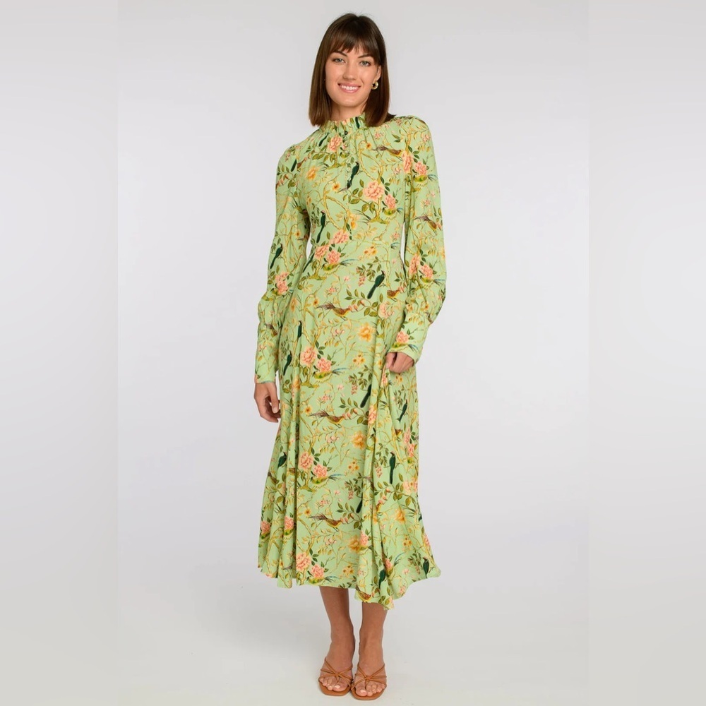 Elizabeth James The Label Floral Green Dress